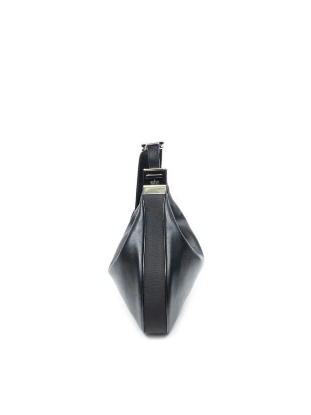 Gucci Zip Hobo Black Calfskin Leather